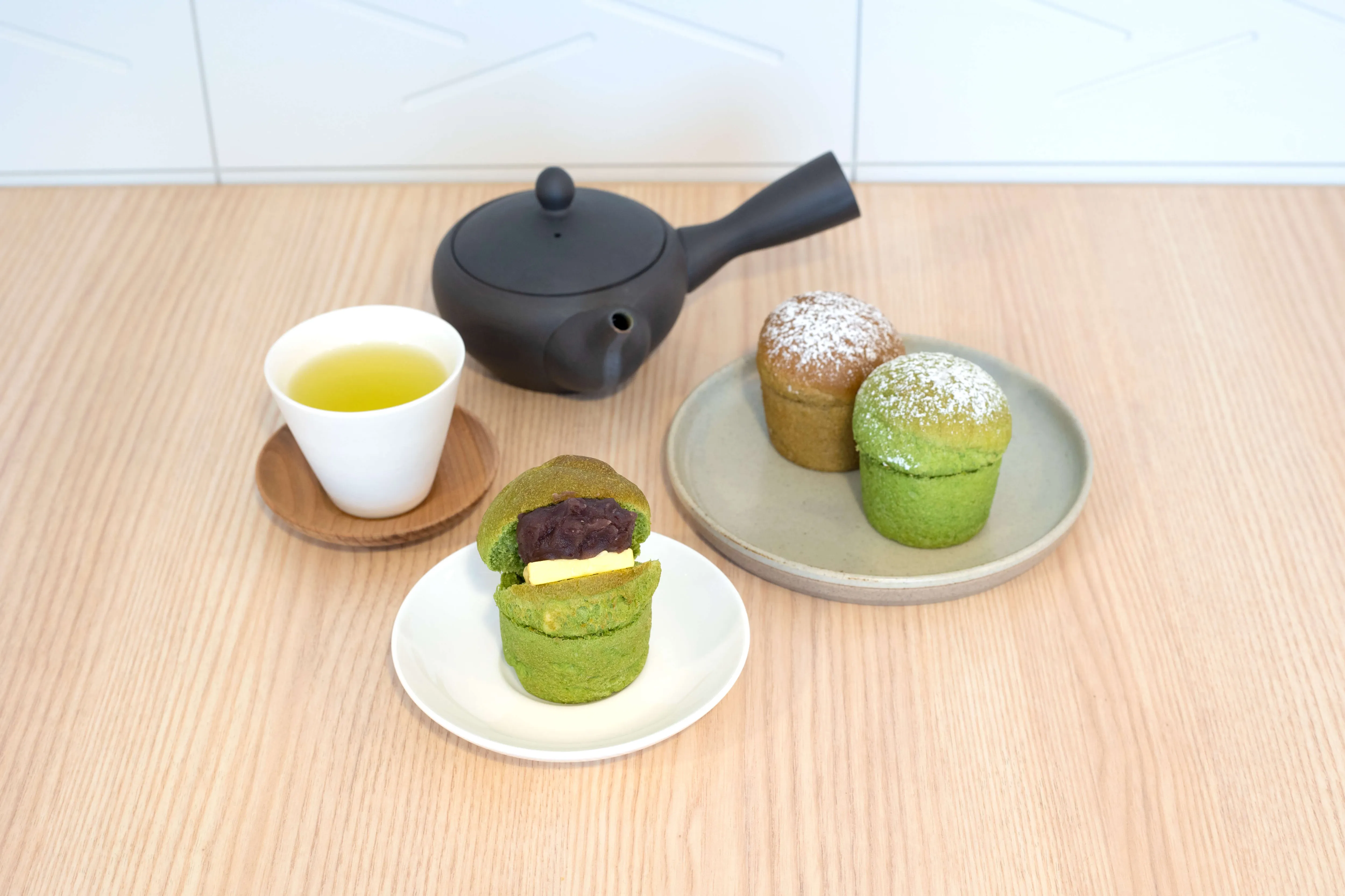 日本茶パン2(3種のパンとお茶)