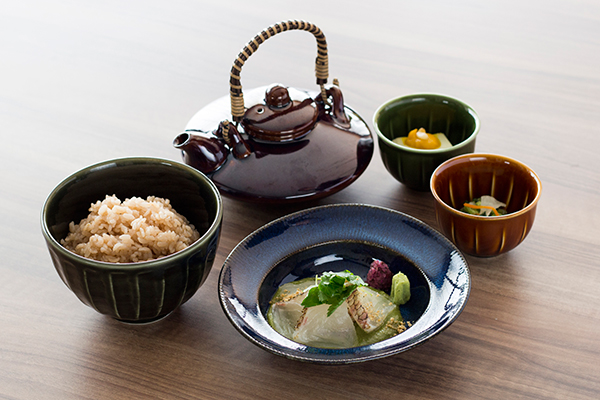 抹茶味噌の鯛茶漬け